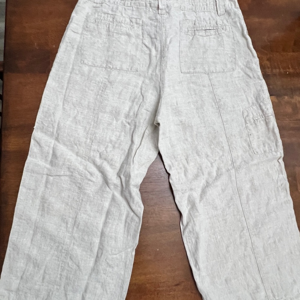 Talbots Natural Linen Trousers
